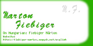 marton fiebiger business card
